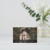 Berufliche Elegante Minimalistische Fotografie Visitenkarte (Stehend Vorderseite)