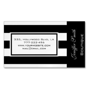 Berufliche, elegante, moderne breite Streifen Magnetische Visitenkarte