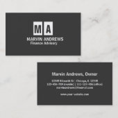 Berufliche Elegante Moderne Dunkelgrau einfach Visitenkarte (Vorne/Hinten)