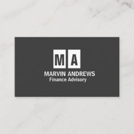 Berufliche Elegante Moderne Dunkelgrau einfach Visitenkarte