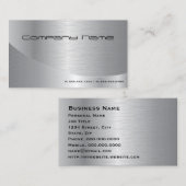 Berufliche Elegante moderne, gebürstete Silber-Ges Visitenkarte (Vorne/Hinten)