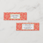 Berufliche, elegante, moderne Giraffe Mini Visitenkarte (Vorne/Hinten)