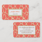 Berufliche, elegante, moderne Giraffe Visitenkarte (Vorne/Hinten)