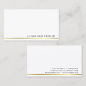 Berufliche elegante, moderne Goldline-Vorlage Visitenkarte (Vorne/Hinten)