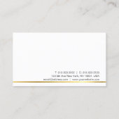 Berufliche elegante, moderne Goldline-Vorlage Visitenkarte (Rückseite)