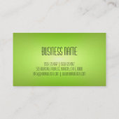 Berufliche elegante moderne Limone grüne Unschärfe Visitenkarte (Rückseite)