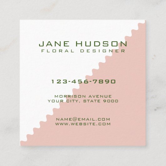 Berufliche Elegante Moderne Minimalistische Vorlag Quadratische Visitenkarte (Rückseite)