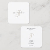 Berufliche Elegante Moderne Mit Monogramm Vorlage Quadratische Visitenkarte (Vorne/Hinten)