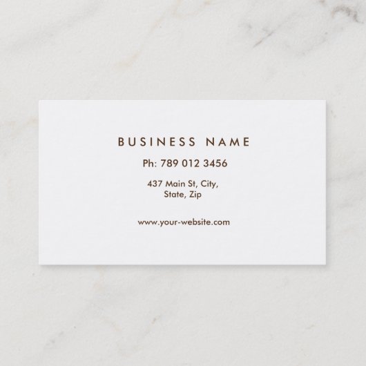 Berufliche Elegante Moderne Monogram Gold & White Visitenkarte (Rückseite)