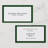 Berufliche Elegante Moderne Monogram Grüne Grenze Visitenkarte (Vorne/Hinten)