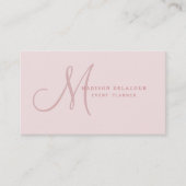 Berufliche Elegante Moderne Monogramm Schwarz & We Visitenkarte (Vorderseite)