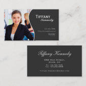 Berufliche elegante moderne schwarze visitenkarte (Vorne/Hinten)