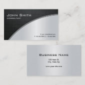 Berufliche elegante moderne silberne visitenkarte (Vorne/Hinten)
