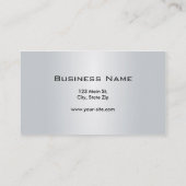 Berufliche elegante moderne silberne visitenkarte (Rückseite)