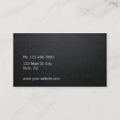 Berufliche elegante moderne silberne visitenkarte (Rückseite)