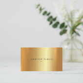 Berufliche elegante moderne Template-Imitate Gold Visitenkarte (Stehend Vorderseite)