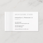 Berufliche, elegante, moderne Typografie Visitenkarte (Rückseite)