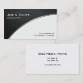 Berufliche elegante moderne weiße visitenkarte (Vorne/Hinten)