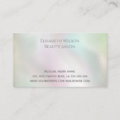 Berufliche, elegante Perlholografie Visitenkarte (Rückseite)