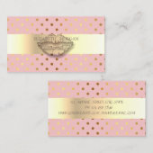 Berufliche elegante Polka-Punkte, Streifen Visitenkarte (Vorne/Hinten)