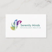 Berufliche Elegante Psychologie Türkis Visitenkarte (Vorderseite)