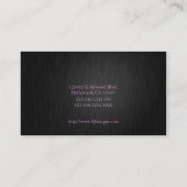 Berufliche elegante rosa Damast-Geschäfts-Karten Visitenkarte (Rückseite)