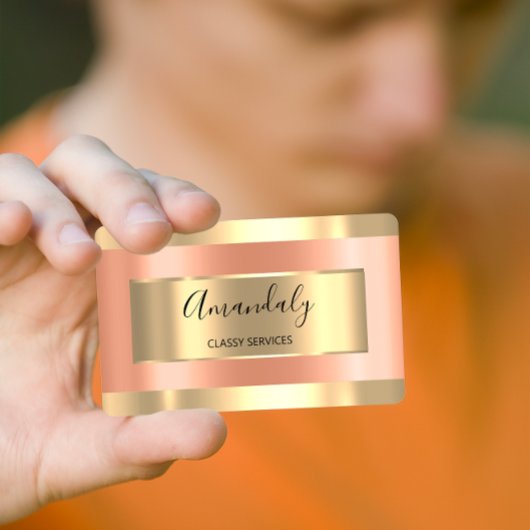 Berufliche elegante Rose Gold CONSULTING Blogger Visitenkarte