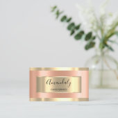 Berufliche elegante Rose Gold CONSULTING Blogger Visitenkarte (Stehend Vorderseite)