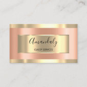 Berufliche elegante Rose Gold CONSULTING Blogger Visitenkarte (Vorderseite)