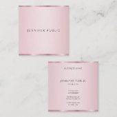 Berufliche, elegante Rose Gold-Farbvorlage Quadratische Visitenkarte (Vorne/Hinten)