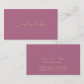 Berufliche Elegante Rose Pearl Finish Luxus Visitenkarte (Vorne/Hinten)