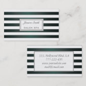 Berufliche elegante, schicke Metallstreifen Visitenkarte (Vorne/Hinten)