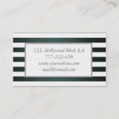 Berufliche elegante, schicke Metallstreifen Visitenkarte (Rückseite)