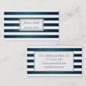 Berufliche elegante, schicke Metallstreifen Visitenkarte (Vorne/Hinten)