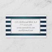 Berufliche elegante, schicke Metallstreifen Visitenkarte (Rückseite)