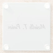 Berufliche elegante schlicht-minimalistische Kalli Glasuntersetzer (Rückseite)