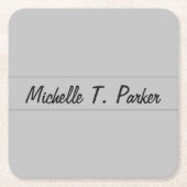 Berufliche elegante schlicht-minimalistische Kalli Rechteckiger Pappuntersetzer (Vorderseite)