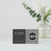 Berufliche, elegante schwarze Mesh Business Card Visitenkarte (Stehend Vorderseite)