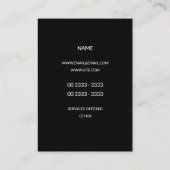 Berufliche Elegante Schwarze Moderne Technologie Visitenkarte (Rückseite)