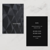 Berufliche Elegante Schwarze Moderne Technologie Visitenkarte (Vorne/Hinten)