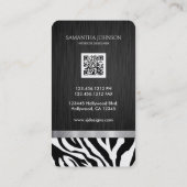 Berufliche elegante schwarze u. silberne visitenkarte (Rückseite)