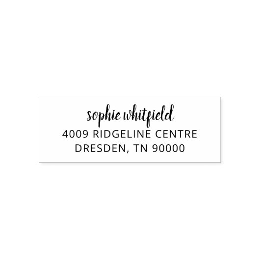 Berufliche Elegante Script-Rücksendeadresse Permastempel (Design)