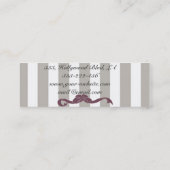 Berufliche, elegante Stipes bestechen durch modern Mini Visitenkarte (Rückseite)