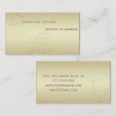 Berufliche elegante und luxuriöse Blätter Visitenkarte (Vorne/Hinten)