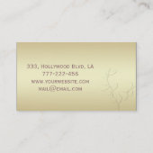 Berufliche elegante und luxuriöse Blätter Visitenkarte (Rückseite)