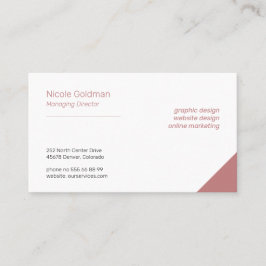 Berufliche, elegante und schlichte Dusche Visitenkarte