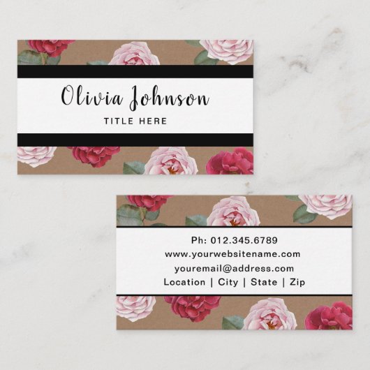 Berufliche elegante visitenkarte (Vorne/Hinten)