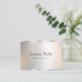 Berufliche Elegante Vorlage Modernes Script Silver Visitenkarte (Stehend Vorderseite)