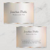 Berufliche Elegante Vorlage Modernes Script Silver Visitenkarte (Vorne/Hinten)