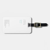 Berufliche, elegante Weiß-Blau-minimalistisch mode Gepäckanhänger (Vorderseite horizontal)